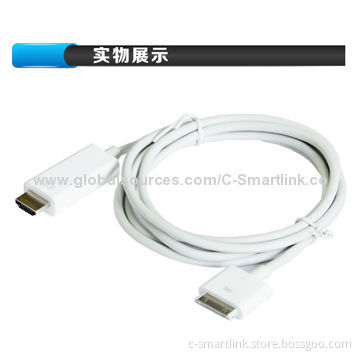 HDMI® Male Cable for iPhone 4 and 4S, iPad 2, iPad, iPad to HDMI Male 1.8m